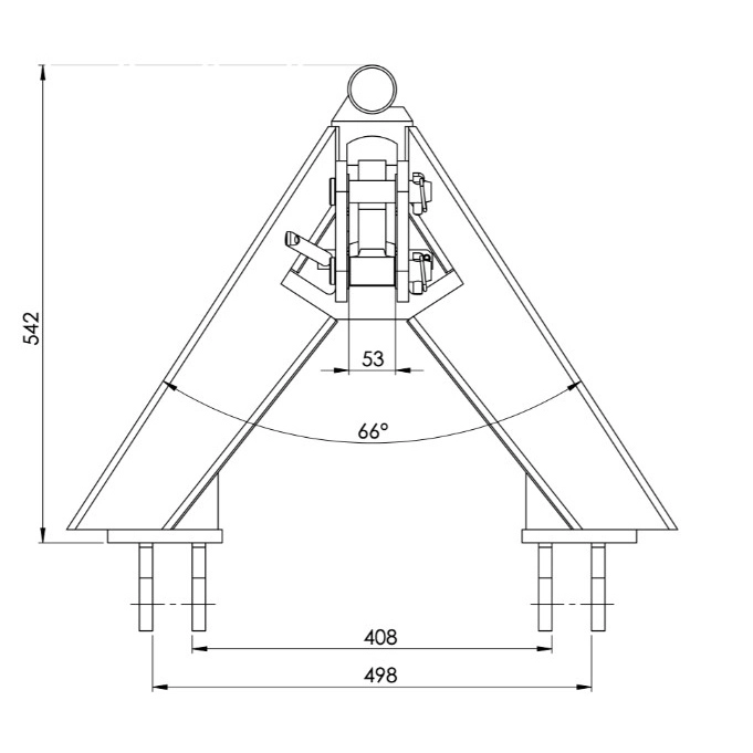 Triangelfeste for kompakttraktor
