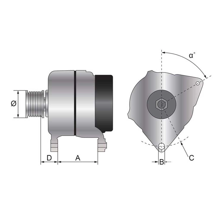 Dynamo (Mahle) - 14V, 33 A