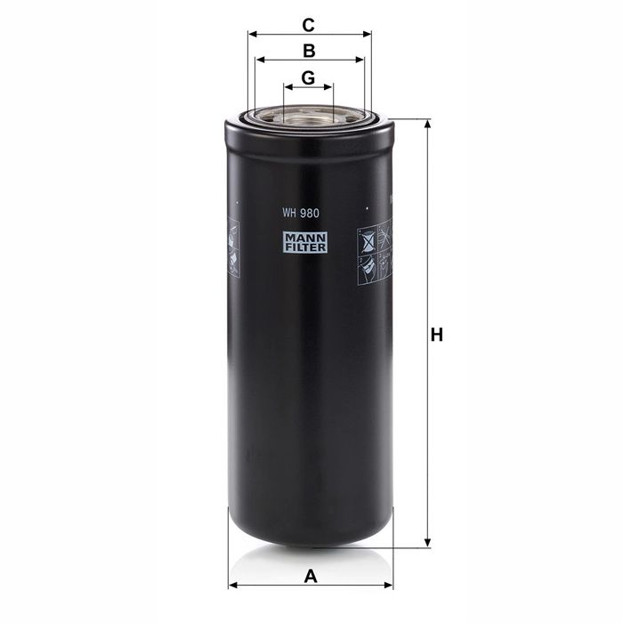 MANN Hydraulikkfilter WH 980