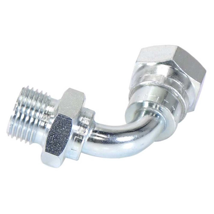 Hydraulisk adapter 1/2'' BSP Hann x 1/2'' BSP Svingbar hunn 90° Krummet Albue