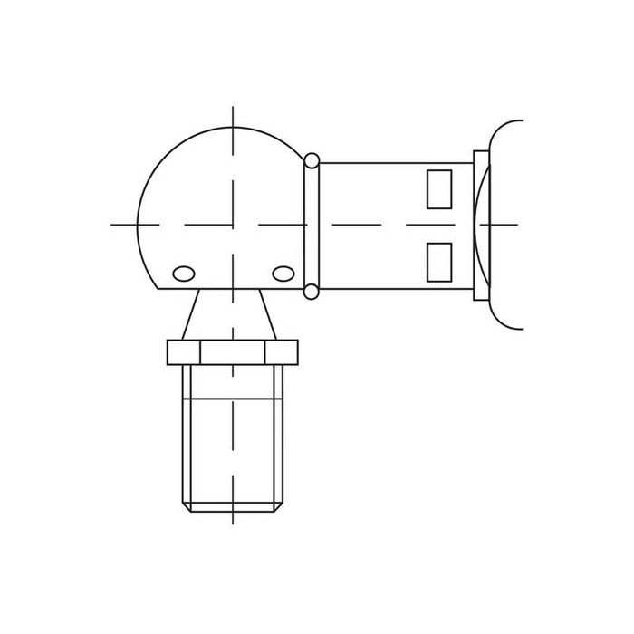 Gassdemper, Total lengde: 345mm