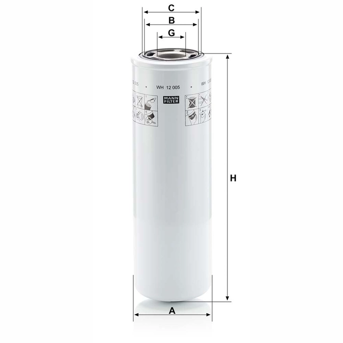 MANN Transmisjonsfilter WH 12 005