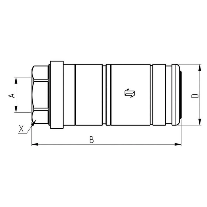 Faster Hydraulisk hurtigkobling Hunn 1/2″ Husstørrelse x 1/2″ NPT Hunngjenge