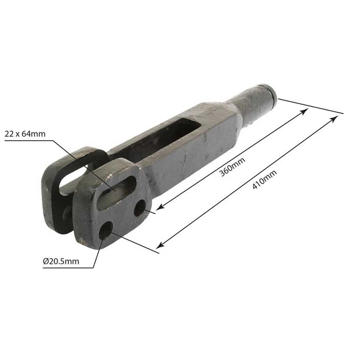 Avvatringssveiv kpl. - Knast Ø 22mm- Gaffel Hull Ø: 20.5 & 22x64mm - Minimum lengde: 760mm - 1 UNC