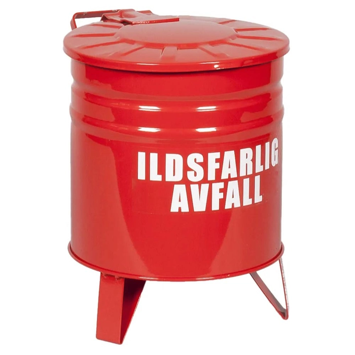 Brannisolert avfallsbeholderl 70 L