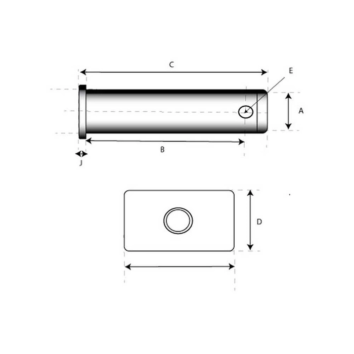 Trekkstangbolt 22x73mm Kategori 1 (Ø22mm)