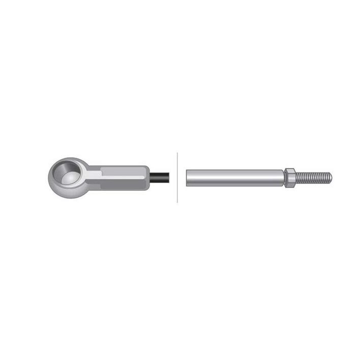 Håndgasskabel - Lengde: 1120mm, Kabellengde ytre: 848mm