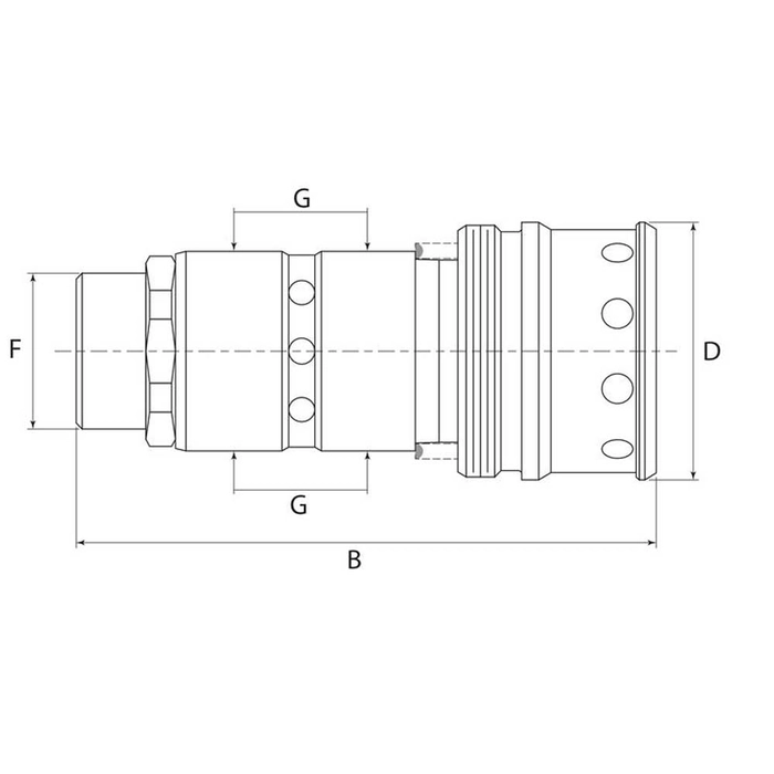 Hydraulisk hurtigkobling 1/2″