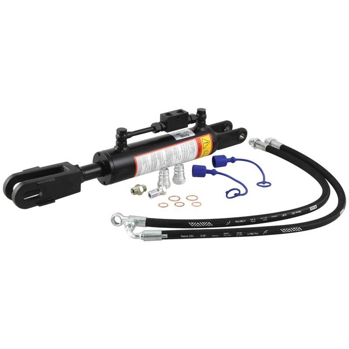 Hydraulisk justering av løftestag til trekkstenger (Levert med: Slanger) - Gaffel Hull Ø: 22mm - Gaf