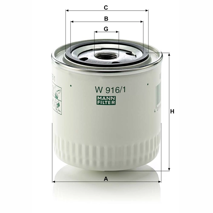 MANN Oljefilter W 916/1