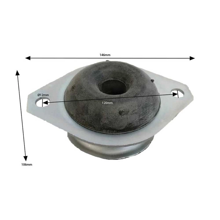 Førerhusfeste med gummidemper