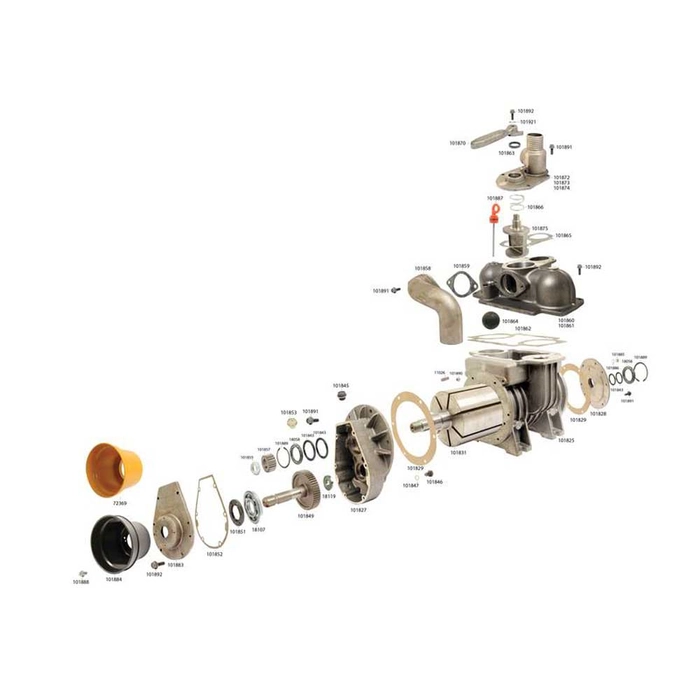 Vakuumpumpe - MEC6500M - PTO-drevet - 540 RPM