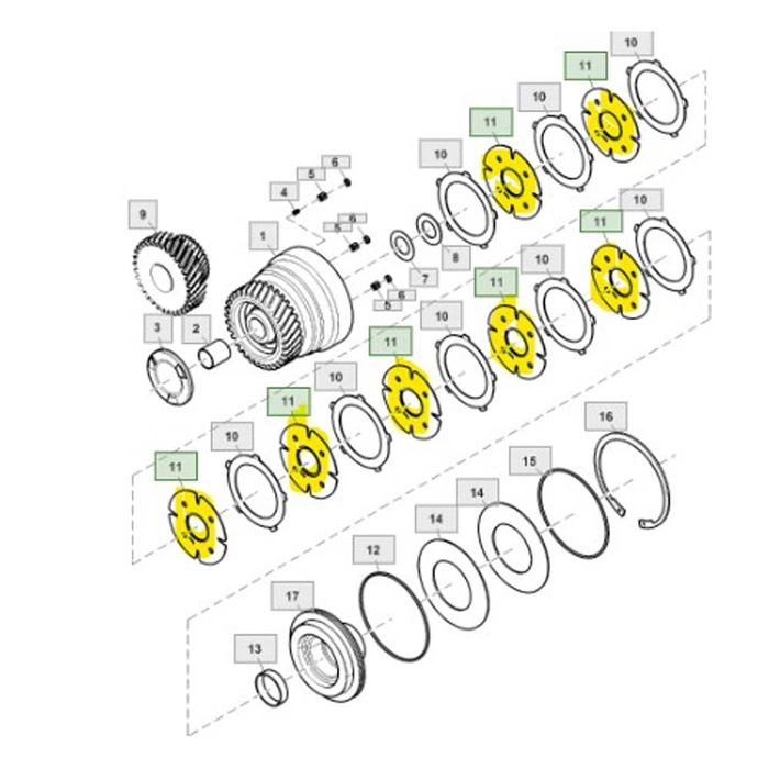Disk med innvendig spline
