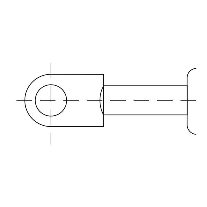 Gassdemper,  Total lengde: 400mm