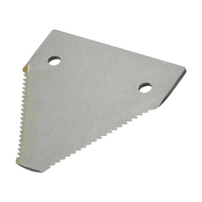 Knivseksjon - tagget overside - 83x76x2.75mm - Hull Ø: 6.5mm - Hullsentre 51mm - Erstatning forClaas