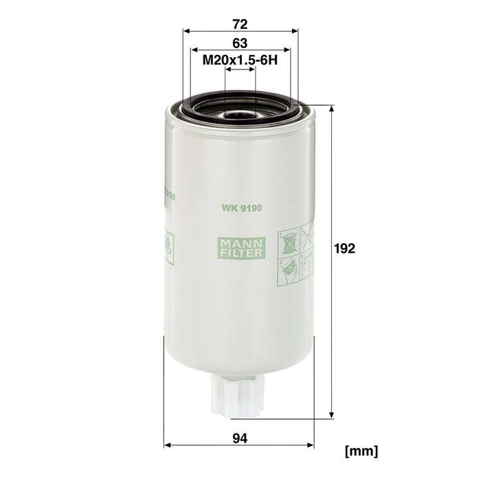 MANN Drivstoffilter WK 9190 x