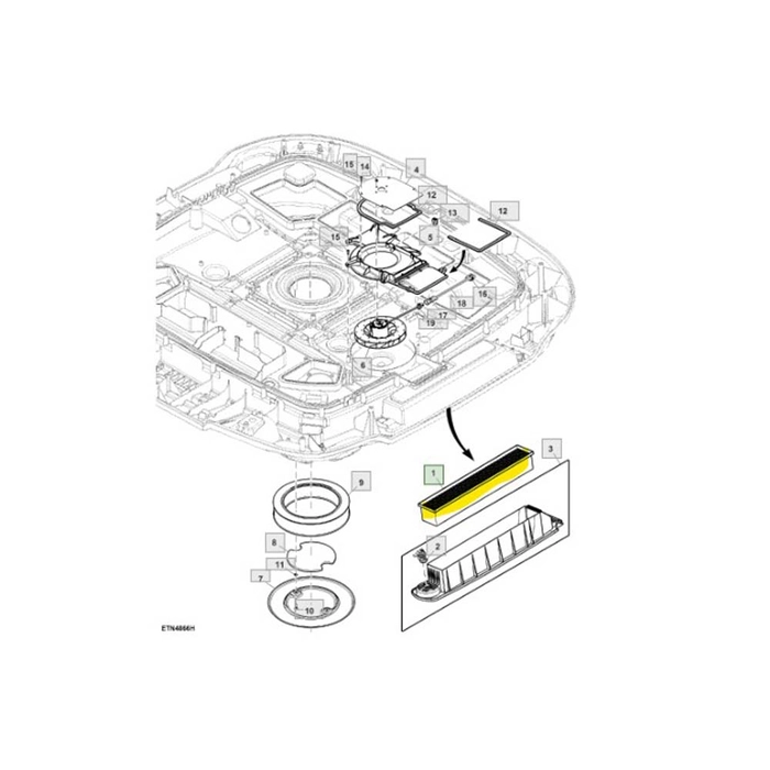 Friskluftfilter til førerhus