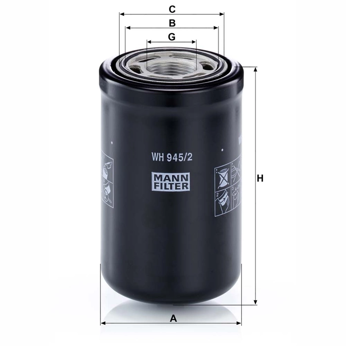 MANN Hydraulikkfilter WH 945/2