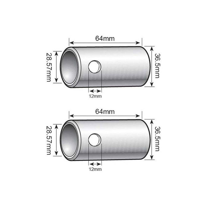 Agripak 2 stk. Fôring trekkstangkule fra kat. 3 til kat. 2 3 til 2 (Ø36 til 28mm)