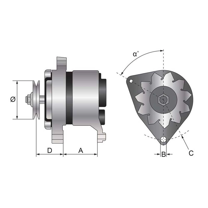 Dynamo (Mahle) - 14V, 45 A
