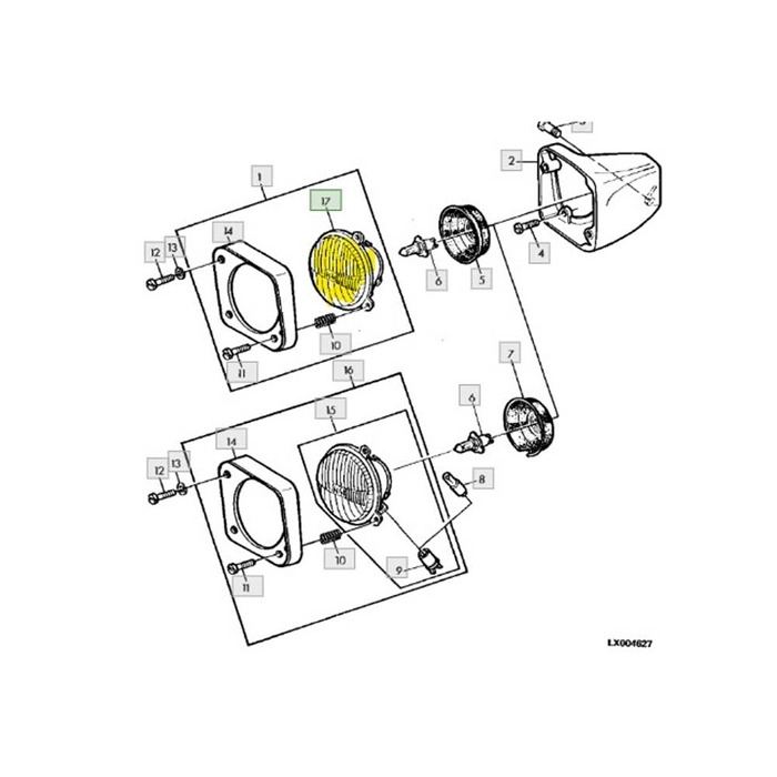 Frontlykt H4 uten kåpe