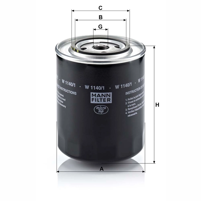 MANN Oljefilter W 1140/1