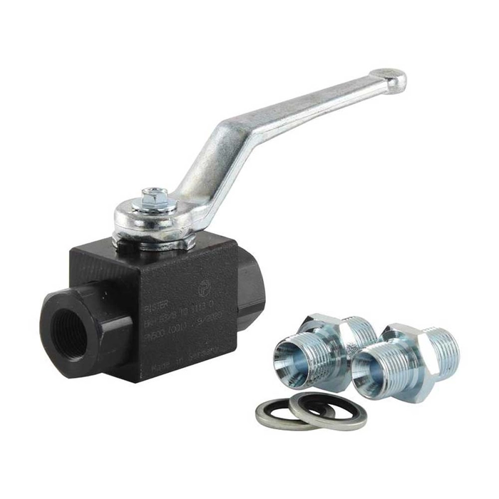 2 veis kulestengeventil 3/8'' BSP (35 l/min Strømningshastighet)