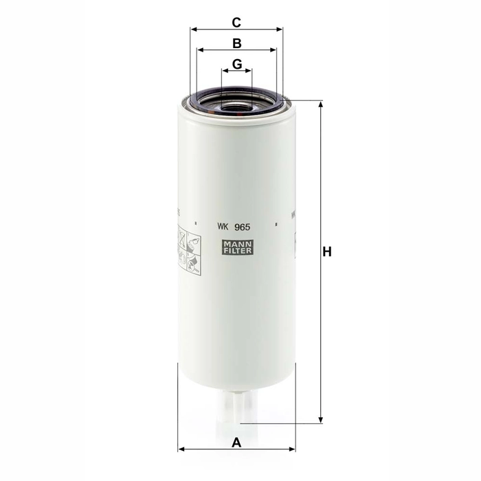 MANN Drivstoffilter WK 965 x