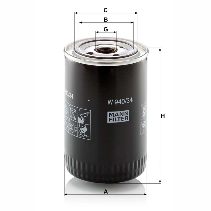 MANN Oljefilter W 940/34
