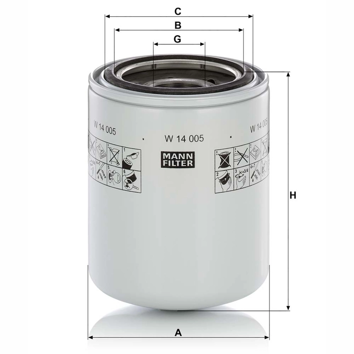 MANN Hydraulikkfilter W 14 005