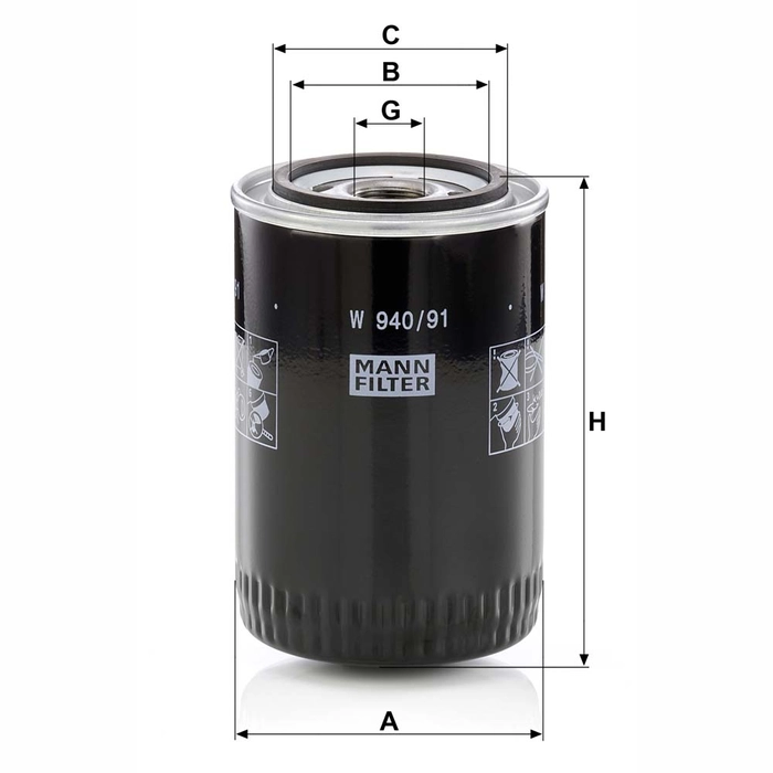 MANN Oljefilter W 940/91