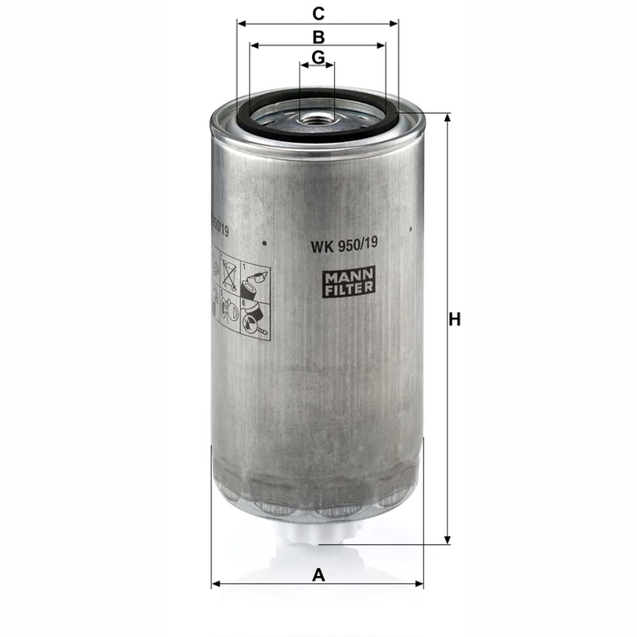 MANN Drivstoffilter WK 950/19