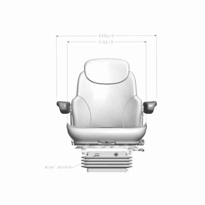 Luftfjæringssete - 12V (Stoff)