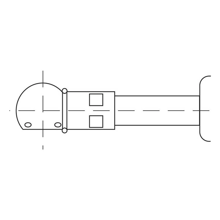 Gassdemper,  Total lengde: 500mm