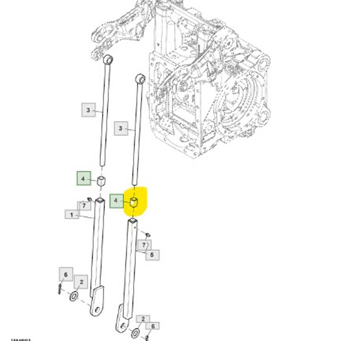 Firkantmutter løftestag