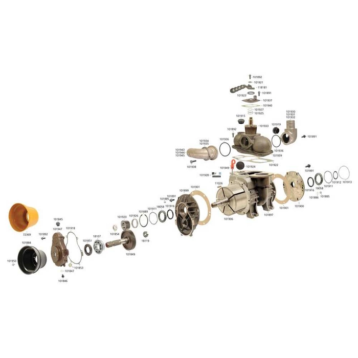 Vakuumpumpe - MEC11000M - PTO-drevet - 540 RPM