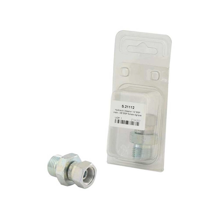 Agripak Hydraulisk adapter 1/2'' BSP Hann x 3/8'' BSP Svingbar hunn