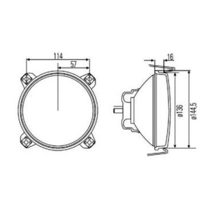 Halogen hovedlys framover Venstre og Høyre (V vinkel)