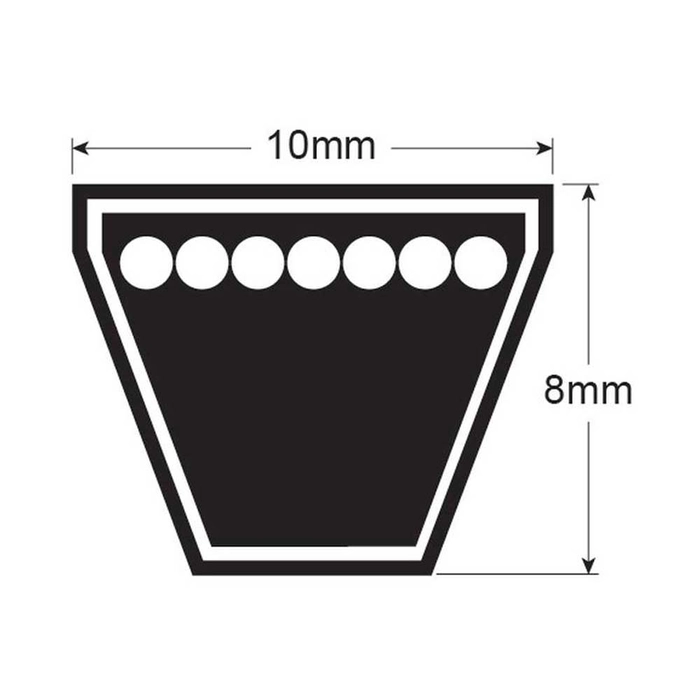 Kileformet tannreim (AVX Section) - Reimnr. AVX10 x 1350