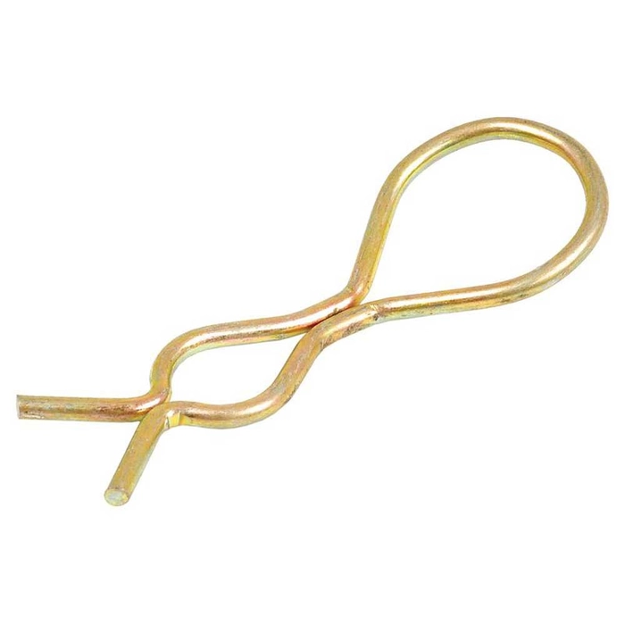 Fjærklips for låsesplint til svingende dragbom, Klemme Ø4mm x 100mm