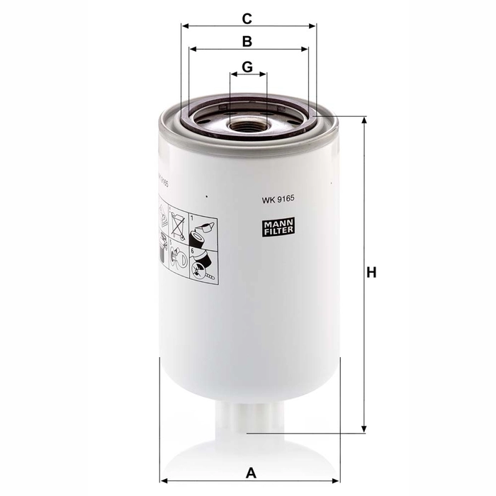 MANN Drivstoffilter WK 9165 x