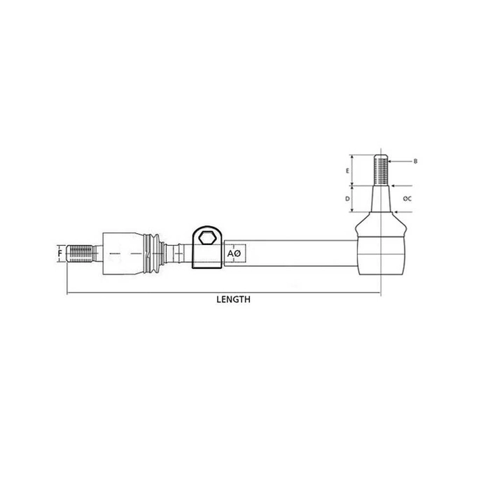 Styrestag, Lengde: 310mm