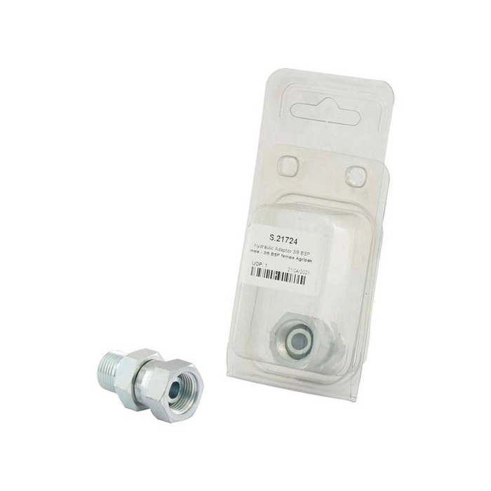 Agripak Hydraulisk adapter 3/8'' BSP Hann x 3/8'' BSP Svingbar hunn