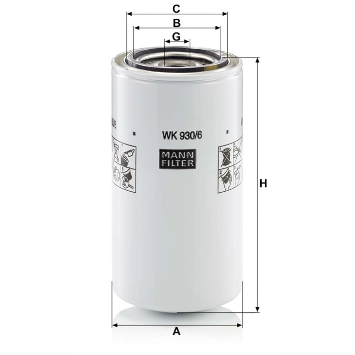 MANN Drivstoffilter WK 930/6 x