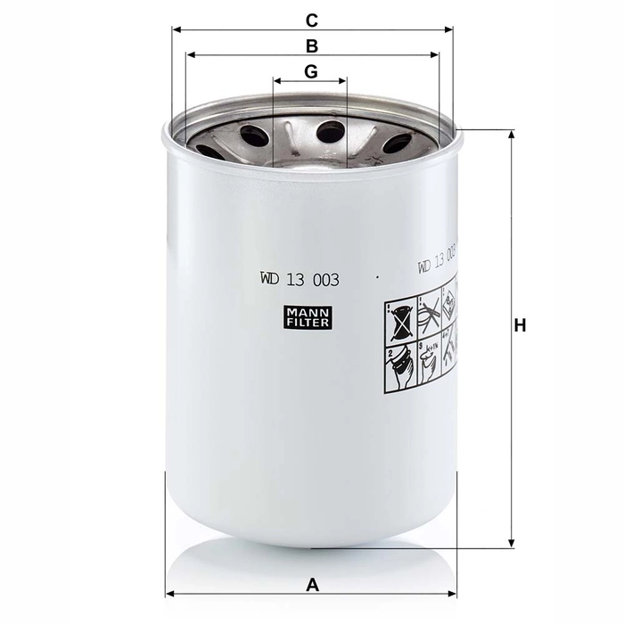 MANN Hydraulikkfilter WD 13 003 x