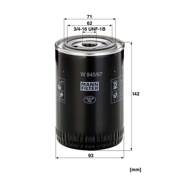 MANN Oljefilter W 940/67