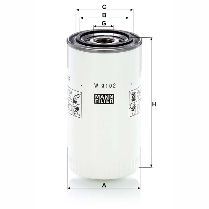 MANN Oljefilter W 9102