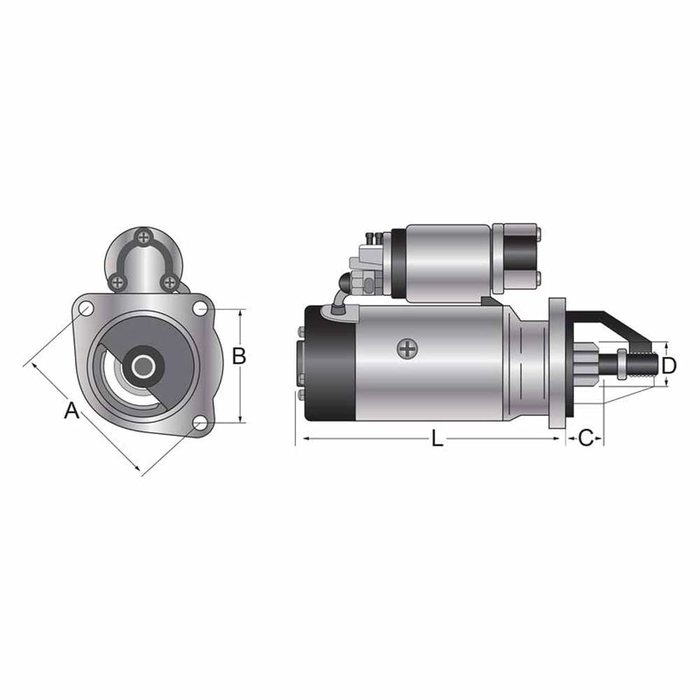 Startermotorer - 12V, 2.7Kilowatt (Lucas TVS)