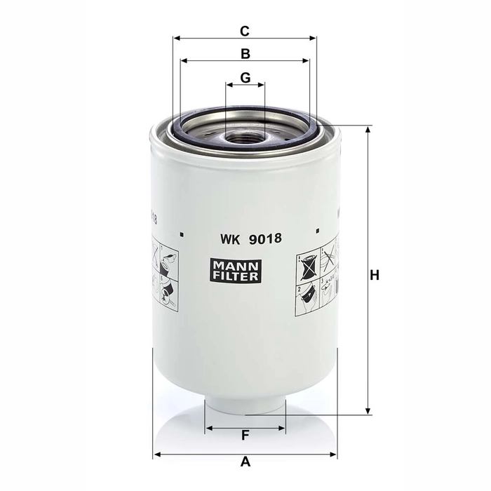 MANN Drivstoffilter WK 9018 x