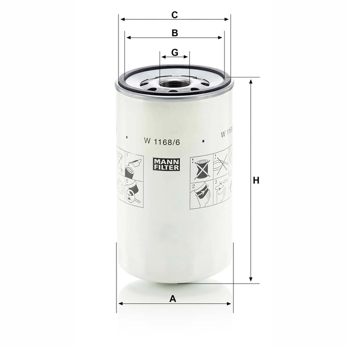 MANN Oljefilter W 1168/6